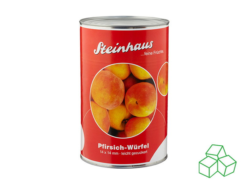 Pfirsich-Würfel 14 x 14 4250 ml